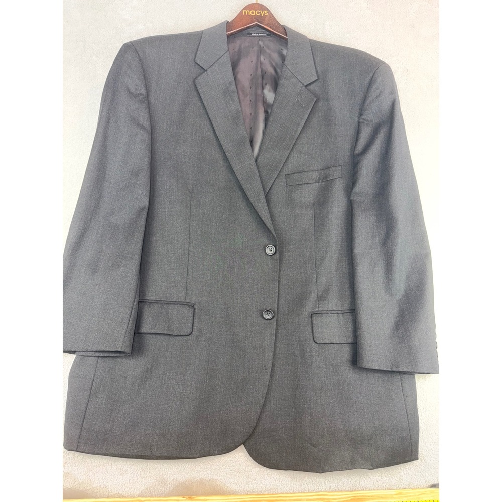Joseph & Feiss Mens 48S Gray 100% Wool 2-Button Blazer Sport Coat 48 Short NWOT